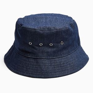 PRICE DROP • Denim Eyelet Bucket Hat